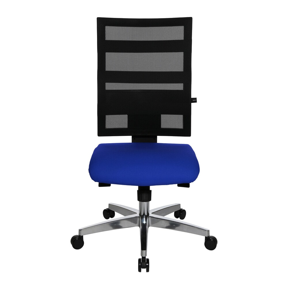 Productafbeelding nr. 1: Design-draaistoel in netoptiek met fitnessfunctie, blauw