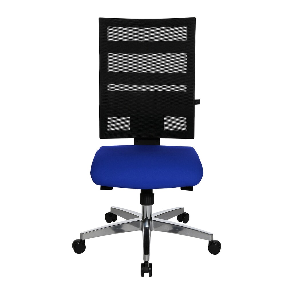 Design-draaistoel in netoptiek met fitnessfunctie, blauw Product afbeelding: Design-draaistoel in netoptiek met fitnessfunctie, blauw
