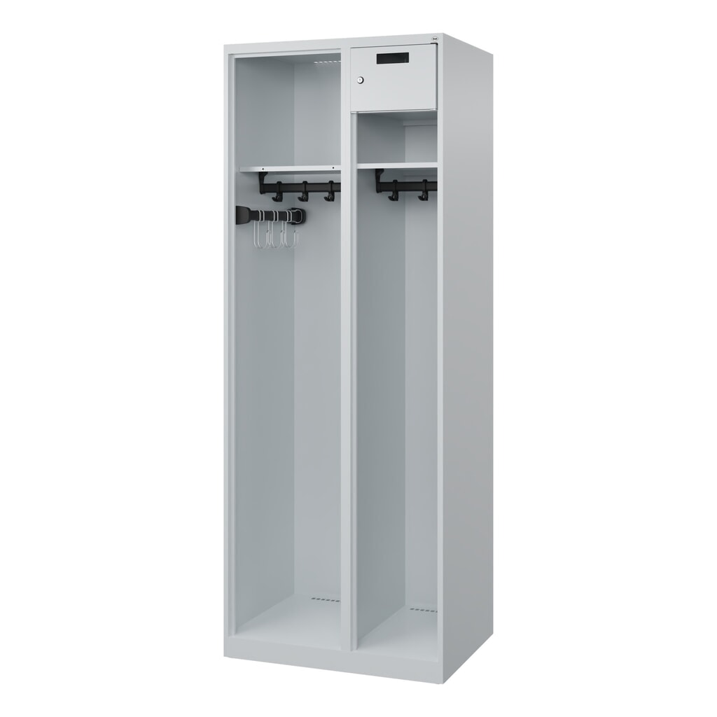 C+P brandweerkast KOMBI Open, vloerglijders, 1 compartiment, hxbxd 1.850 x 700 x 500 mm, lichtgrijs Productafbeelding nr. 4: C+P brandweerkast KOMBI Open, vloerglijders, 1 compartiment, hxbxd 1.850 x 700 x 500 mm, lichtgrijs