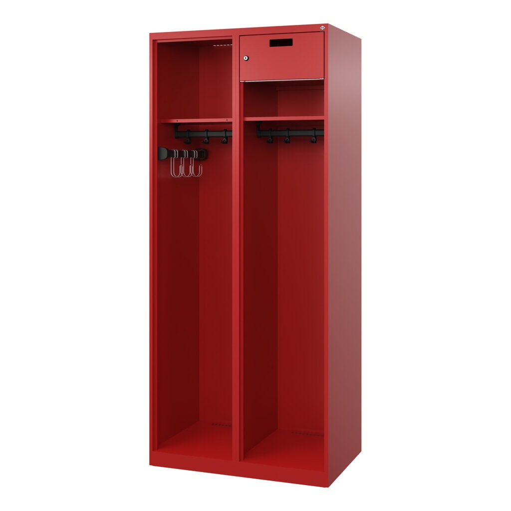 Productafbeelding nr. 4: C+P brandweerkast KOMBI Open, vloerglijders, 1 compartiment, hxbxd 1.850 x 800 x 500 mm, vuurrood