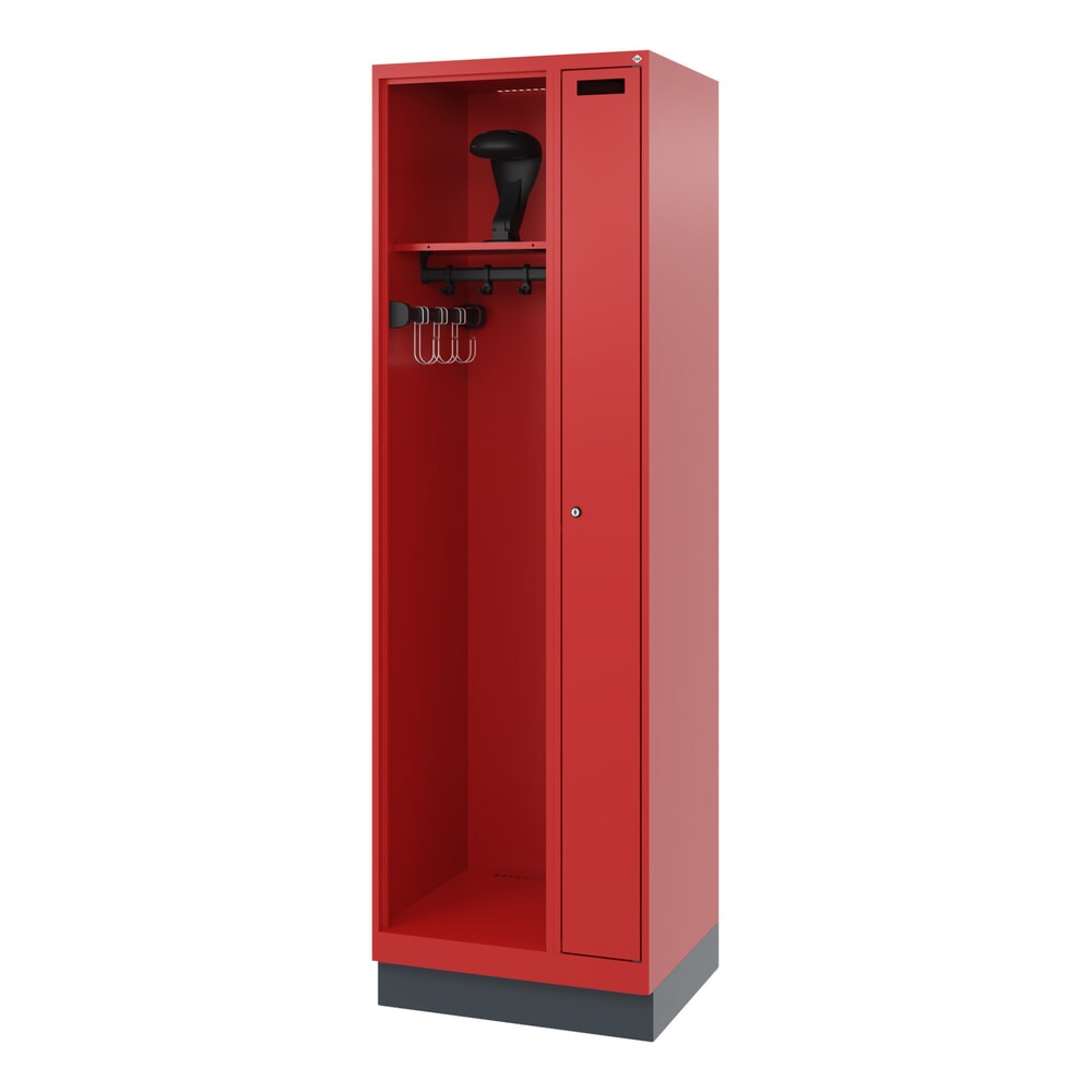 Productafbeelding nr. 5: C+P brandweerkast KOMBI, sokkel, 1 compartiment, hxbxd 1.850 x 600 x 500 mm, vuurrood, met helmhouder