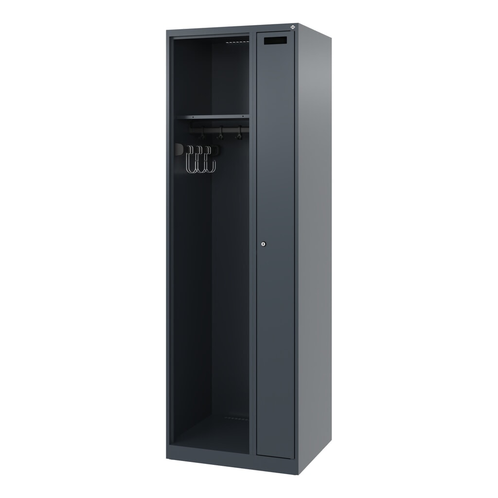 Productafbeelding nr. 5: C+P brandweerkast KOMBI, vloerglijders, 1 compartiment, hxbxd 1.850 x 600 x 500 mm, antracietgrijs