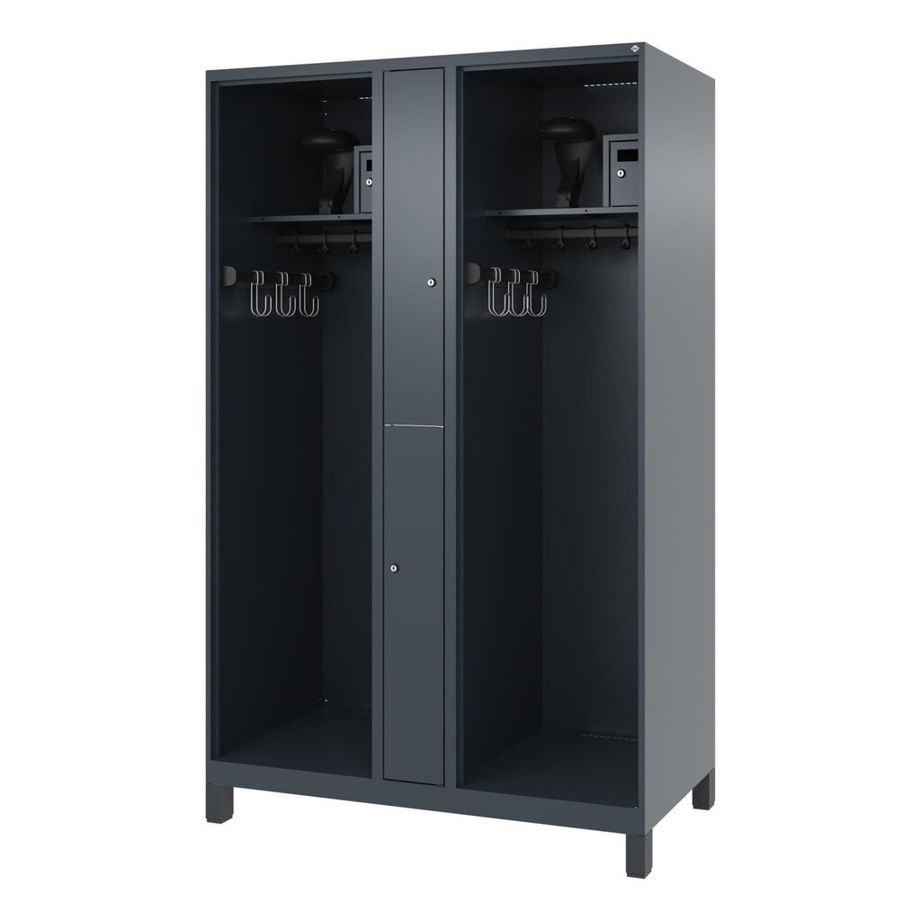 C+P brandweerkast MAXI, voeten, hxbxd 1.850 x 1.200 x 600 mm, antracietgrijs, met helmhouder Productafbeelding nr. 5: C+P brandweerkast MAXI, voeten, hxbxd 1.850 x 1.200 x 600 mm, antracietgrijs, met helmhouder