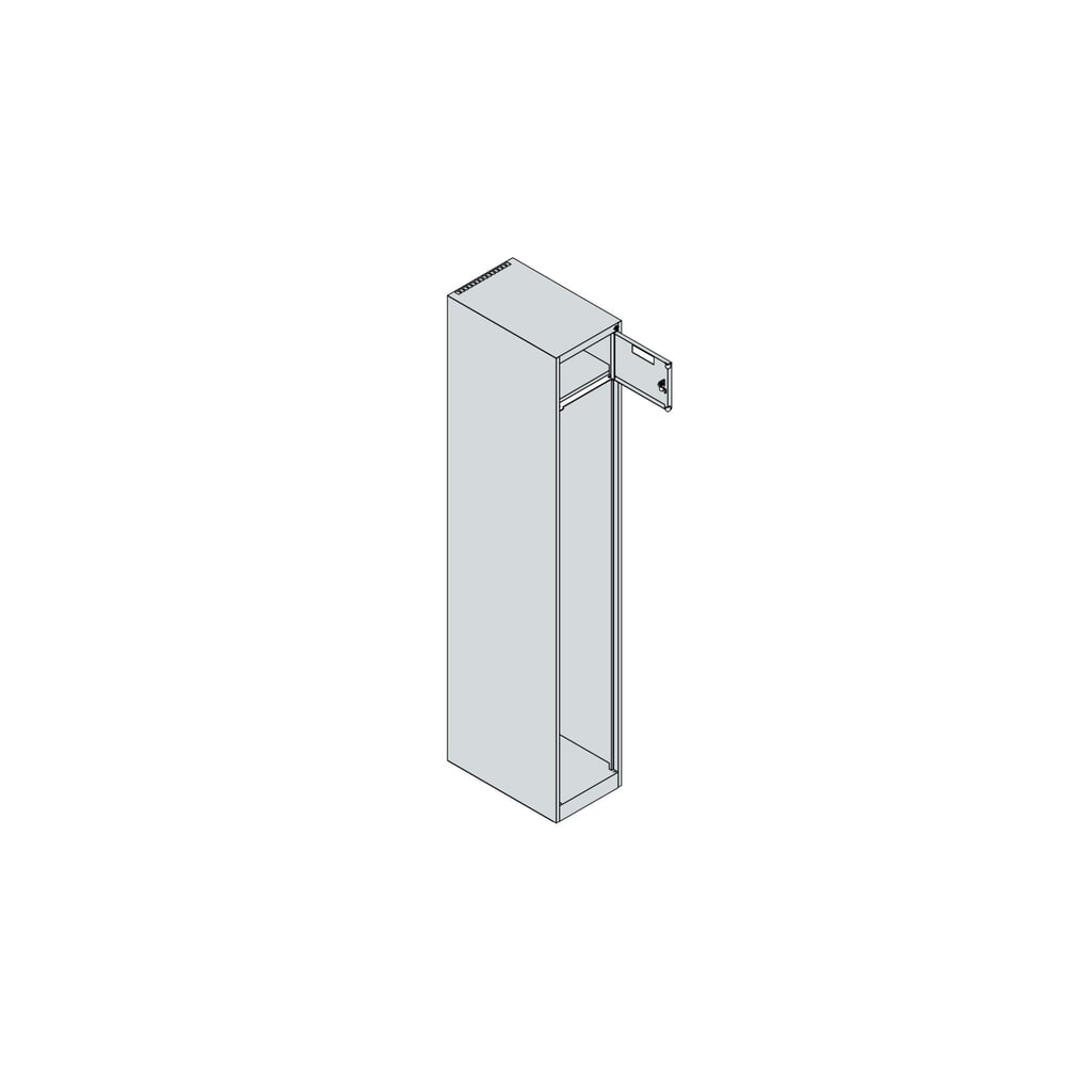 Productafbeelding nr. 4: C+P brandweerkast PRAKTUS, vloerglijders, 1 compartiment, hxbxd 1.850 x 300 x 500 mm, antracietgrijs