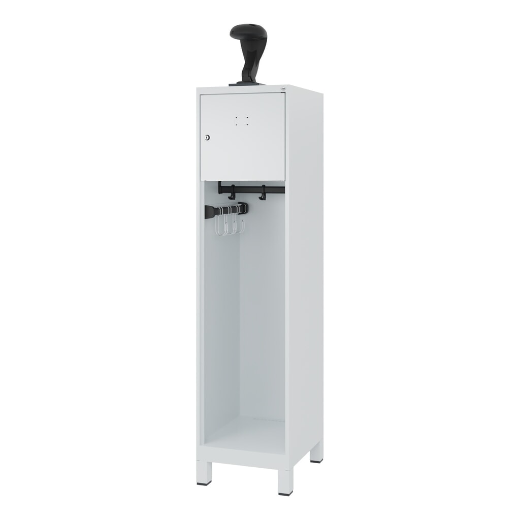 Productafbeelding nr. 5: C+P brandweerkast YOUNGSTER, voeten, 1 compartiment, hxbxd 1.530 x 400 x 500 mm, lichtgrijs, met helmhouder