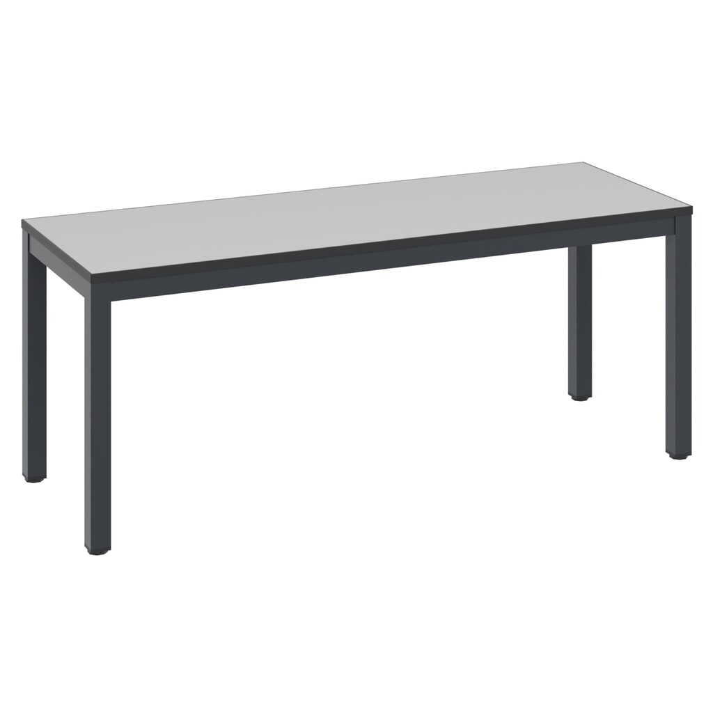 Product afbeelding: C+P kleedkamerbank Basic Plus, lengte 1.000 mm, zwartgrijs/zilvergrijs