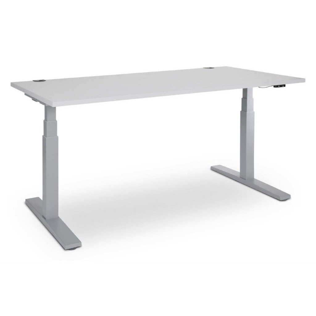 Product afbeelding: CEHA elektrisch in hoogte verstelbaar bureau, krasvast oppervlak, hxbxd 610 - 1.250 x 1.600 x 800 mm, mgrijs/wit