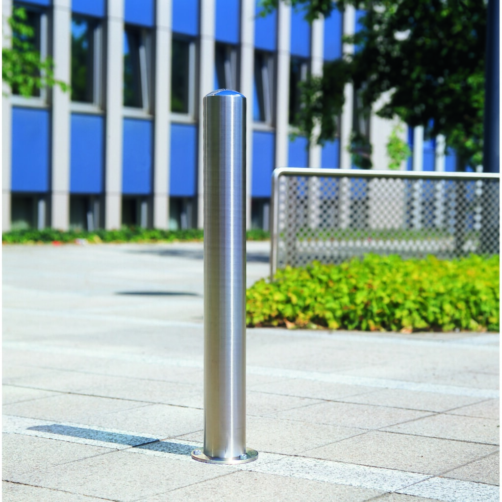 Product afbeelding: CITY paal BERLIN, ronde buis Ø 76 mm, voor keilboutbevestiging incl. bodemplaat, vast