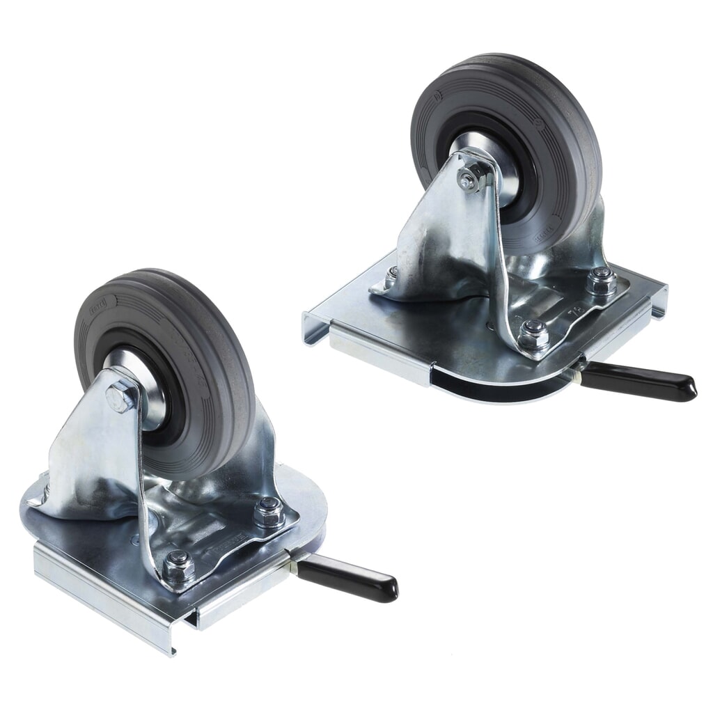 Wiel Clip-On, 2 bokwielen, cap. 90 kg Product afbeelding: Wiel Clip-On, 2 bokwielen, cap. 90 kg
