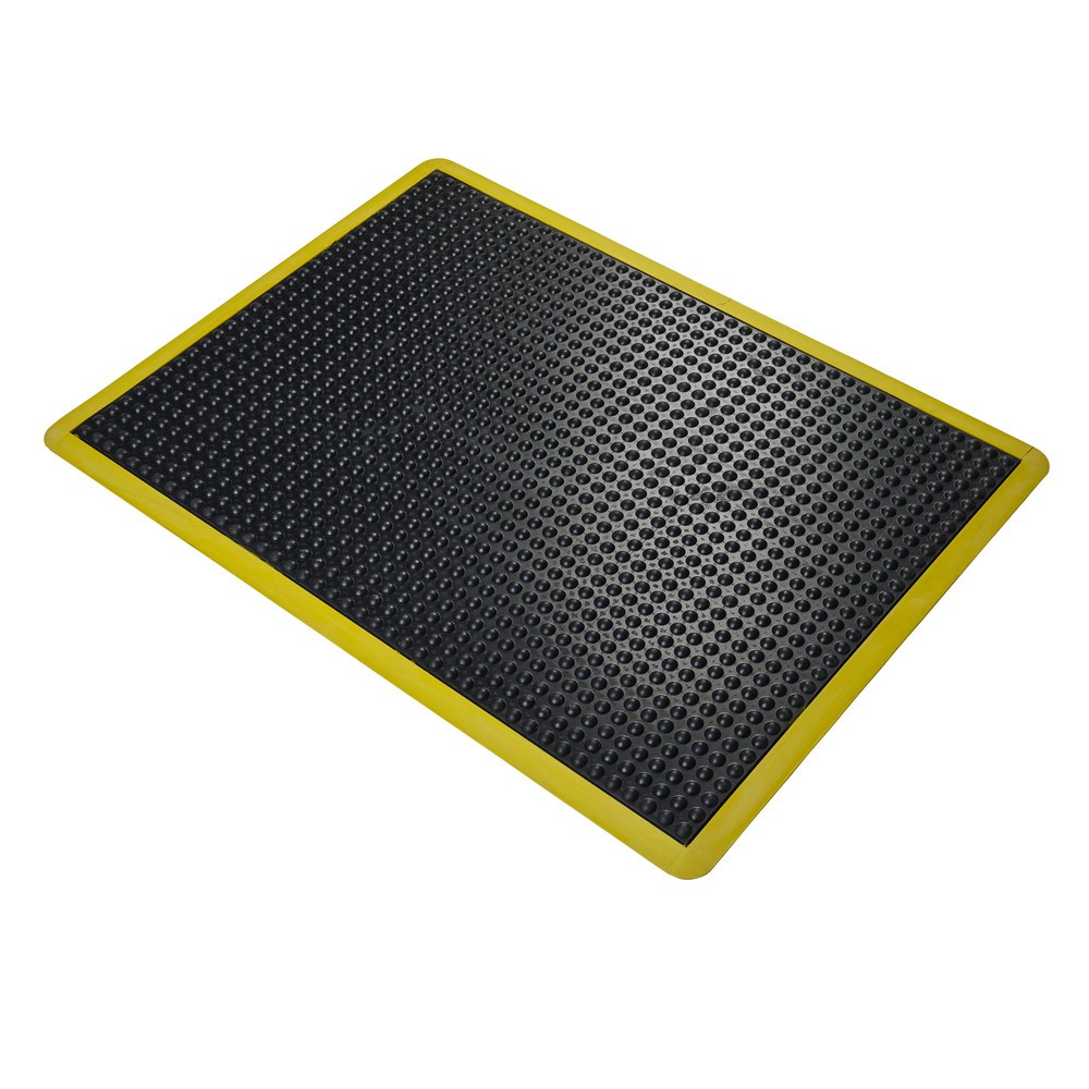 Product afbeelding: COBA Bubblemat Safety antivermoeidheidsmat, bxd 600 x 900 mm, zwart/geel