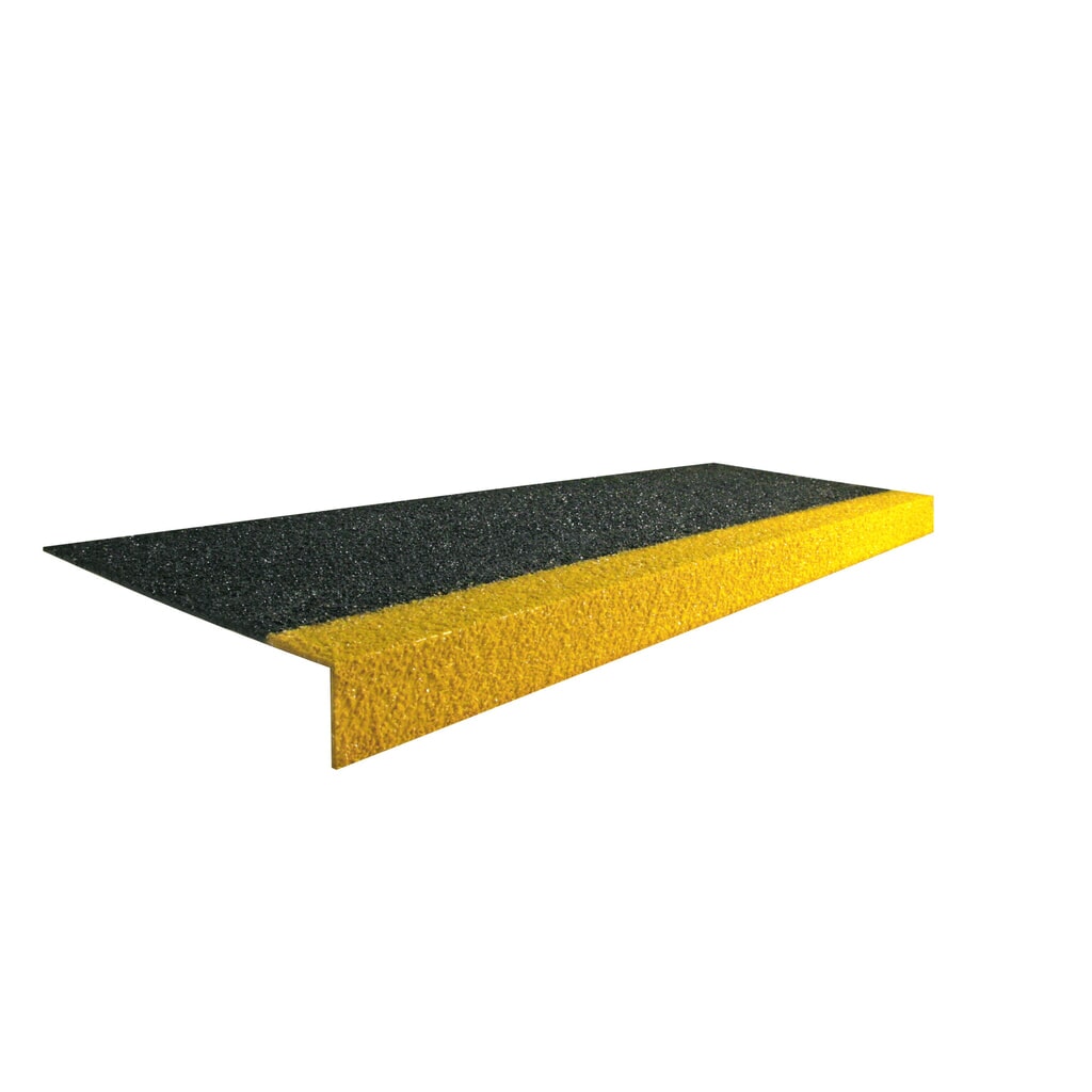 COBA COBAGRiP® Stair Tread antislip-traptredeprofiel, hxbxd 5,5 x 750 x 345 mm, zwart/geel Product afbeelding: COBA COBAGRiP® Stair Tread antislip-traptredeprofiel, hxbxd 5,5 x 750 x 345 mm, zwart/geel