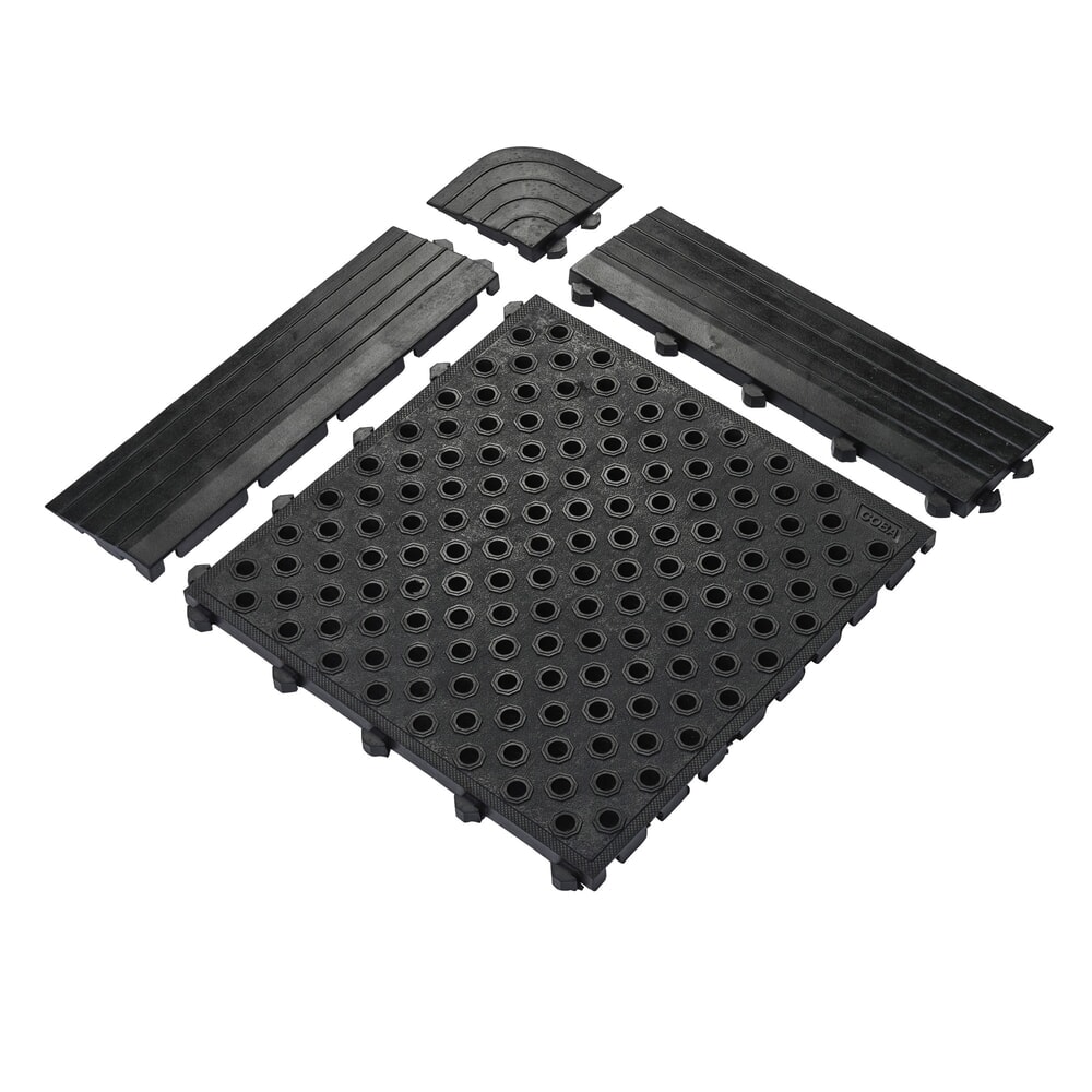 Product afbeelding: COBA Fatigue Lock Premium antivermoeidheidsmat, randstuk, hoek, zwart