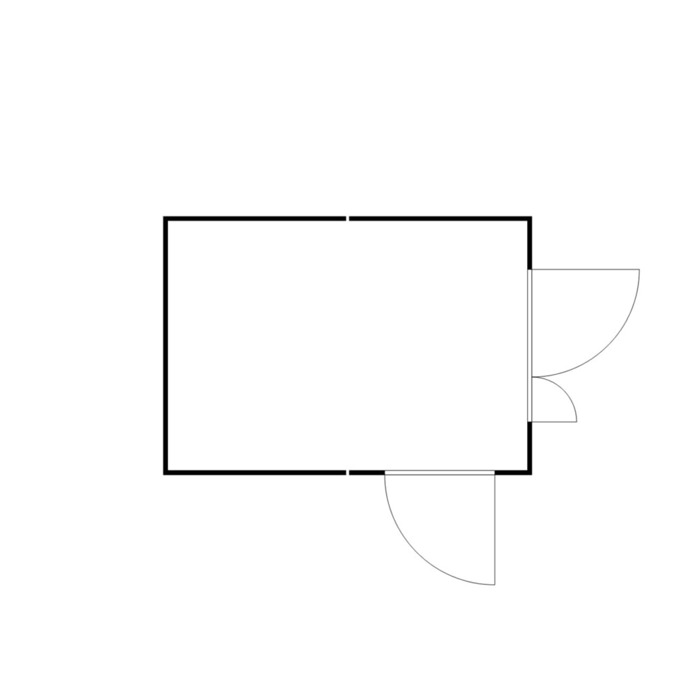 Productafbeelding nr. 2: Combinatie van containers voor gevaarlijke stoffen SAFE Tank 2500 ALG, verzinkt, voorgemonteerd, buitenafmetingen 4.350x4.340x2.300 mm, dubbele draaideur (asymmetrische verdeling), centraal in de korte zijde, extra deur, opslagruimte 16 m²