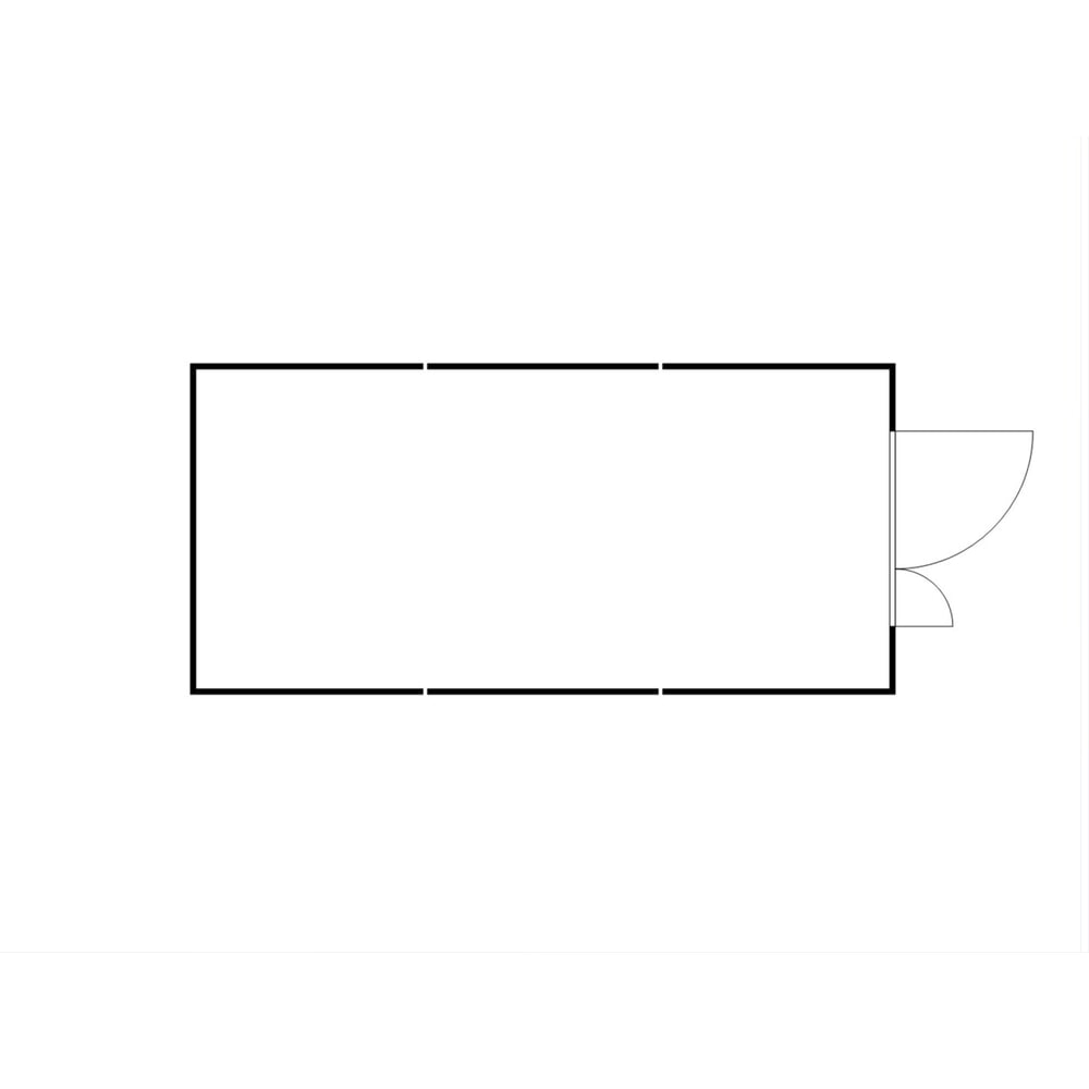 Productafbeelding nr. 2: Combinatie van containers voor gevaarlijke stoffen SAFE Tank 3000 PLG, verzinkt, voorgemonteerd, buitenafmetingen 3.050x6.520x2.310 mm, dubbele draaideur (asymmetrische verdeling), centraal in de korte zijde, opslagruimte 19 m²