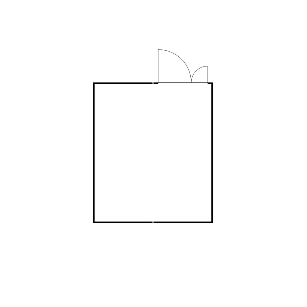 Productafbeelding nr. 2: Combinatie van materiaalcontainers FLADAFI®, gedemonteerd, 21 m², zonder vloer, hxbxd 2.115 x 5.080 x 4.340 mm, dubbele draaideur (asymmetrische indeling), gecentreerd in de module