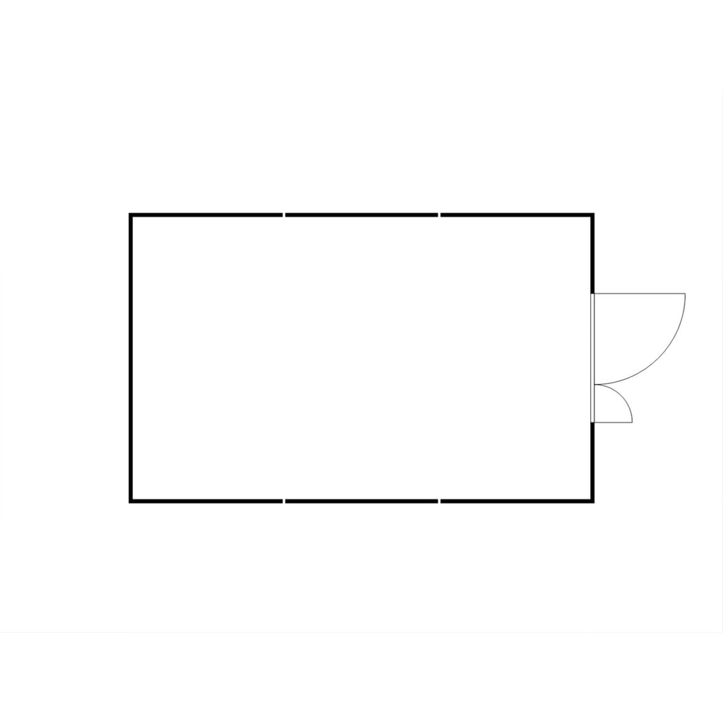 Productafbeelding nr. 2: Combinatie van materiaalcontainers FLADAFI®, geïsoleerd, 25 m², met geïsoleerde vloer, hxbxd 2.500 x 4.050 x 6.520 mm, dubbele draaideur (asymmetrische verdeling), gecentreerd in de voorzijde