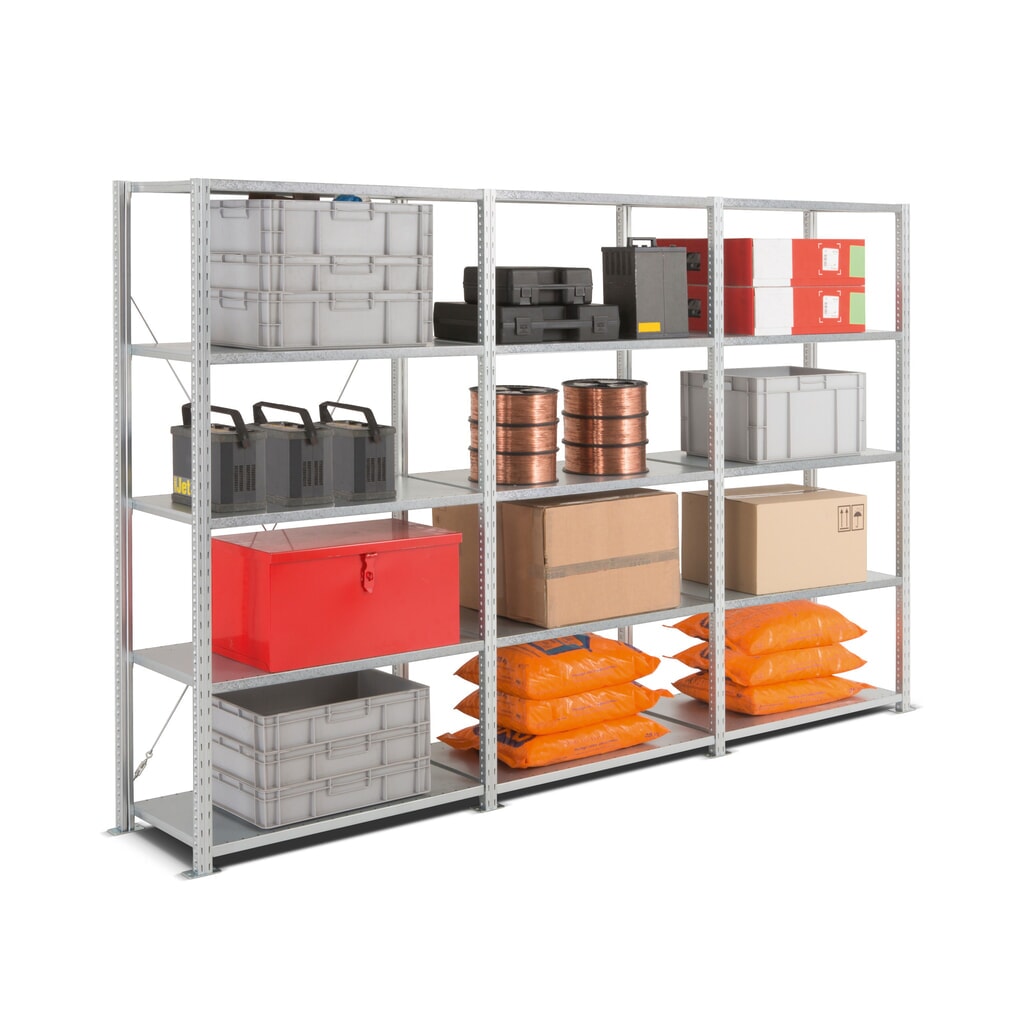 Product afbeelding: Complete legbordrek ManOrga, vaklast 340 kg, hxbxd 2.000 x 3.043 x 510 mm