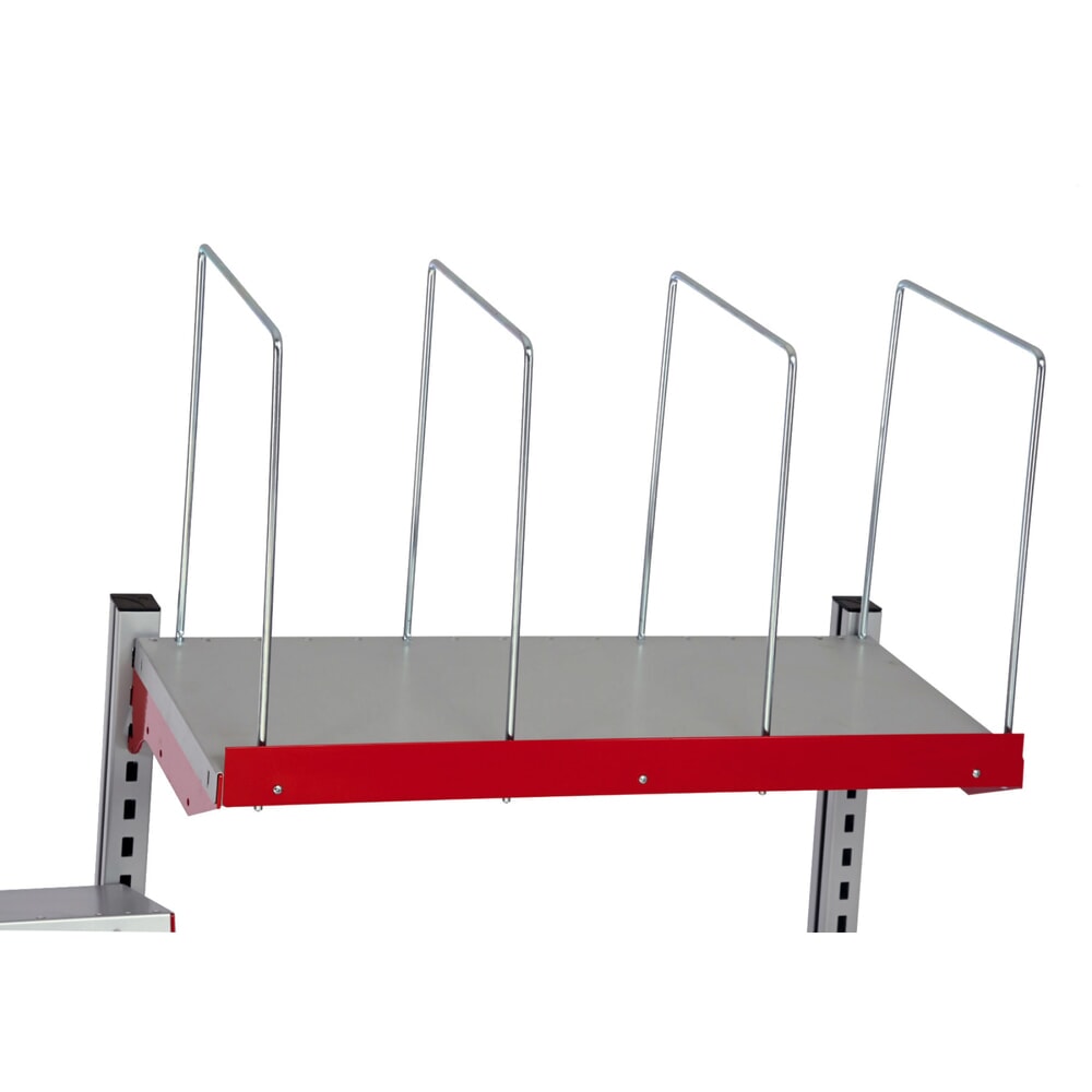 Productafbeelding nr. 3: Rocholz handmatig in hoogte verstelbare paktafel FLEX, opbouw met aflegborden en vakverdelers, hxbxd 690-960 x 2.000 x 800 mm