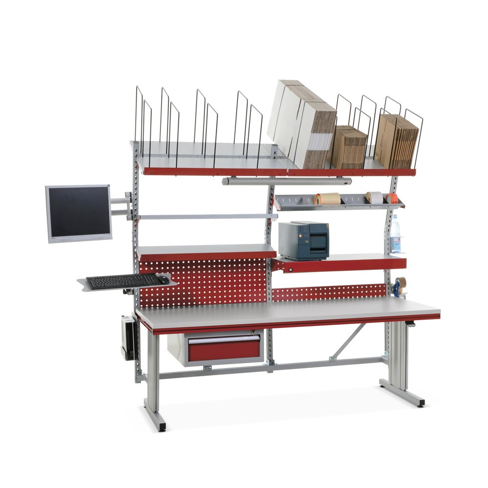 Product afbeelding: Rocholz elektrisch in hoogte verstelbare paktafel FLEX Premium, complete uitrusting, hxbxd 720-1.120 x 2.000 x 800 mm