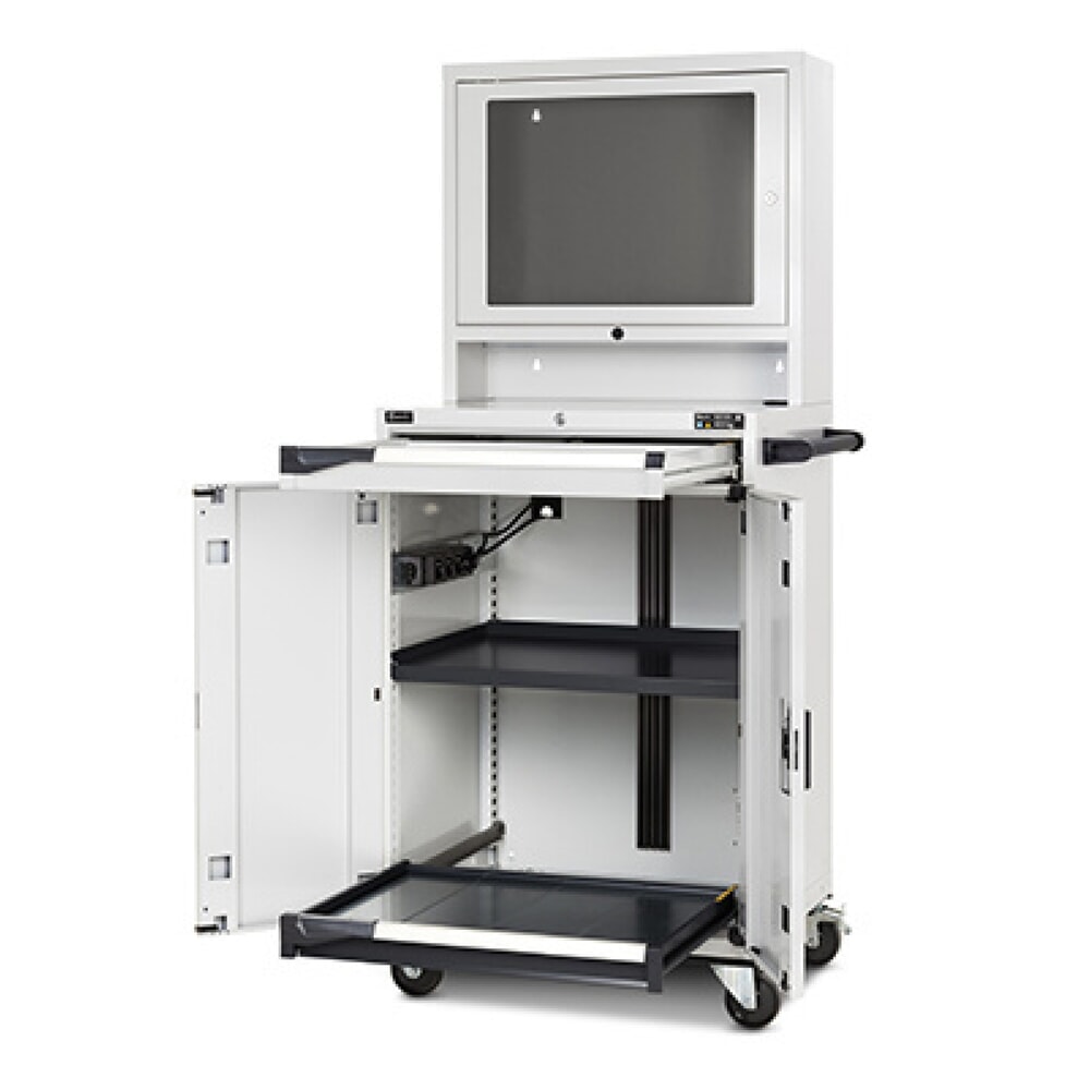 Productafbeelding nr. 1: Computerkast Fami Master CS, polycarbonaat deur, 1 lade, hxbxd 1.731 x 792 x 617 mm, lichtgrijs