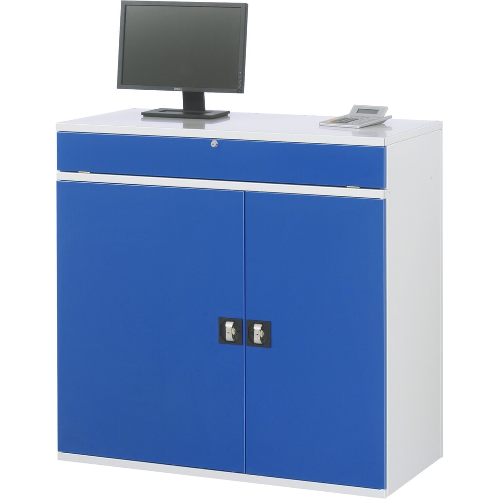 Computerkast RAU, uitschuifblad voor het toetsenbord, dubbele draaideur, stationair Productafbeelding nr. 3: Computerkast RAU, uitschuifblad voor het toetsenbord, dubbele draaideur, stationair