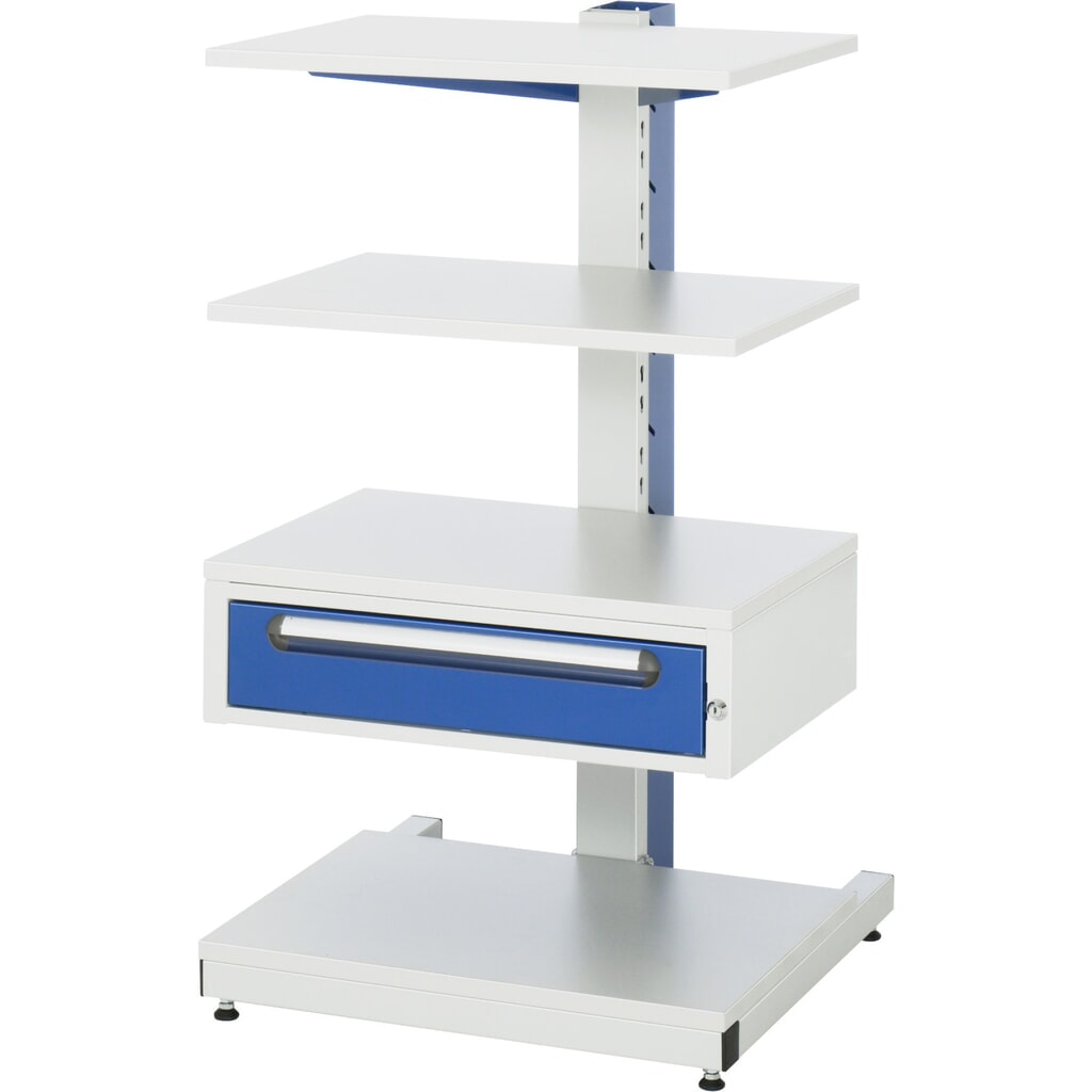Computerstandaard RAU, hxd: 1.140 x 650 mm, lade 1 x 120 mm, stationair Productafbeelding nr. 1: Computerstandaard RAU, hxd: 1.140 x 650 mm, lade 1 x 120 mm, stationair