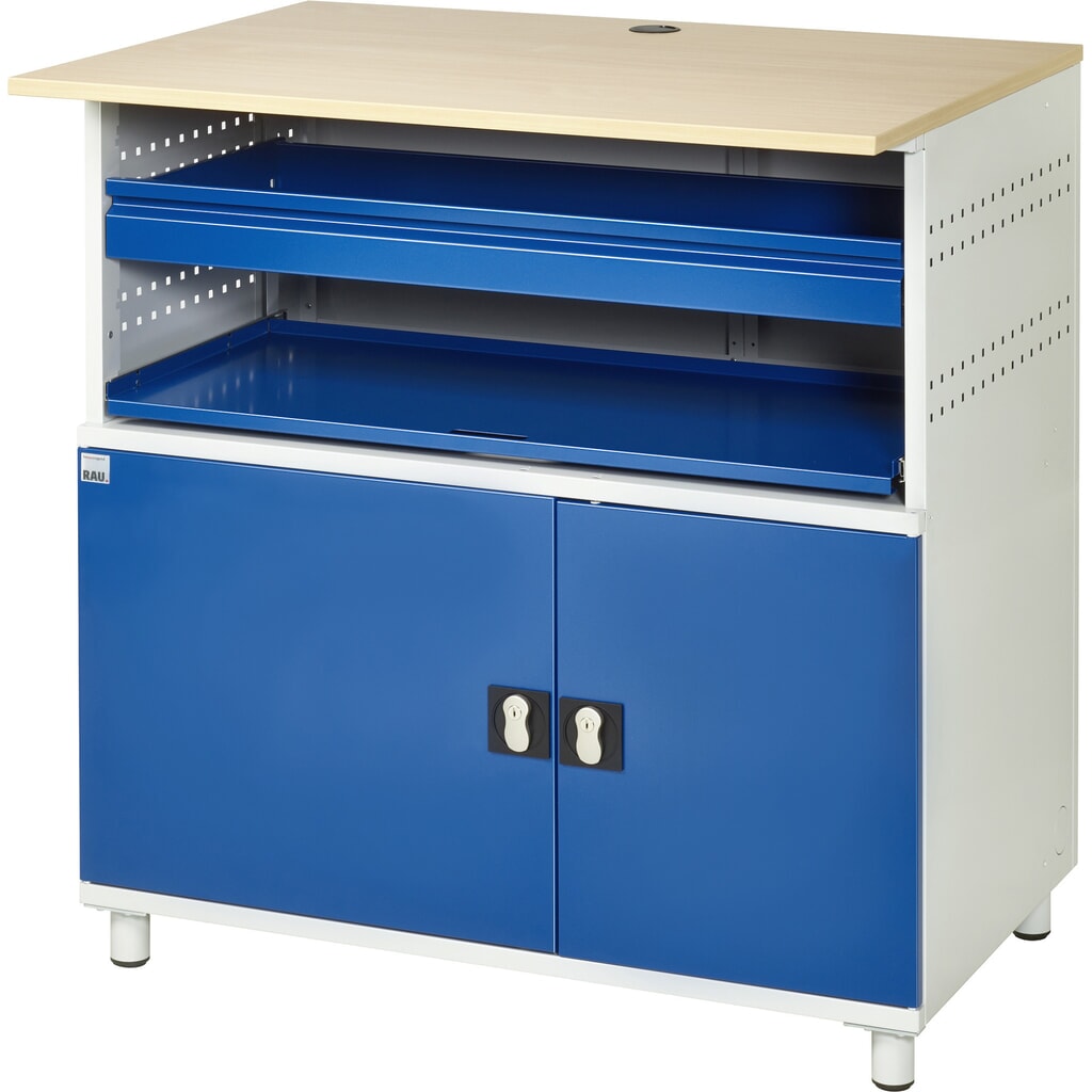 Productafbeelding nr. 3: Computertafel RAU met monitorbehuizing, stationair