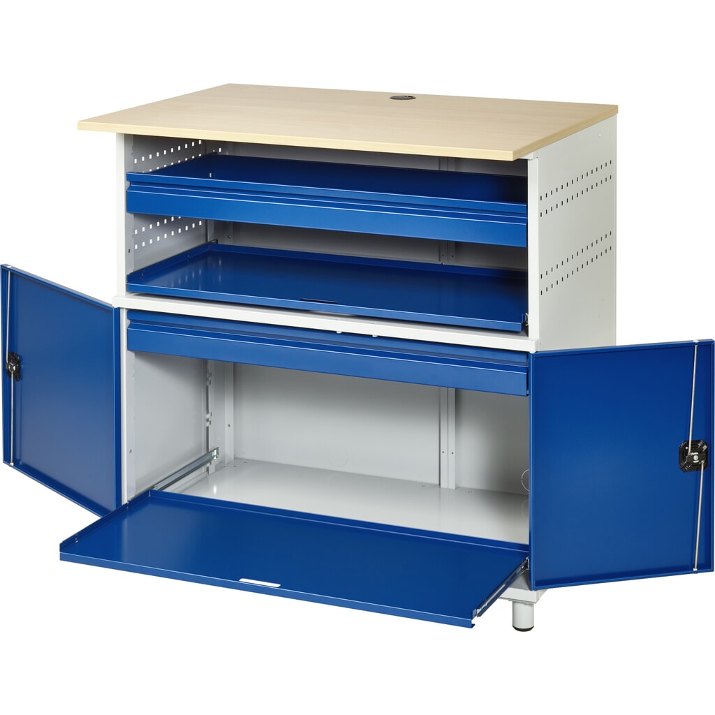 Productafbeelding nr. 4: Computertafel RAU met monitorbehuizing, stationair