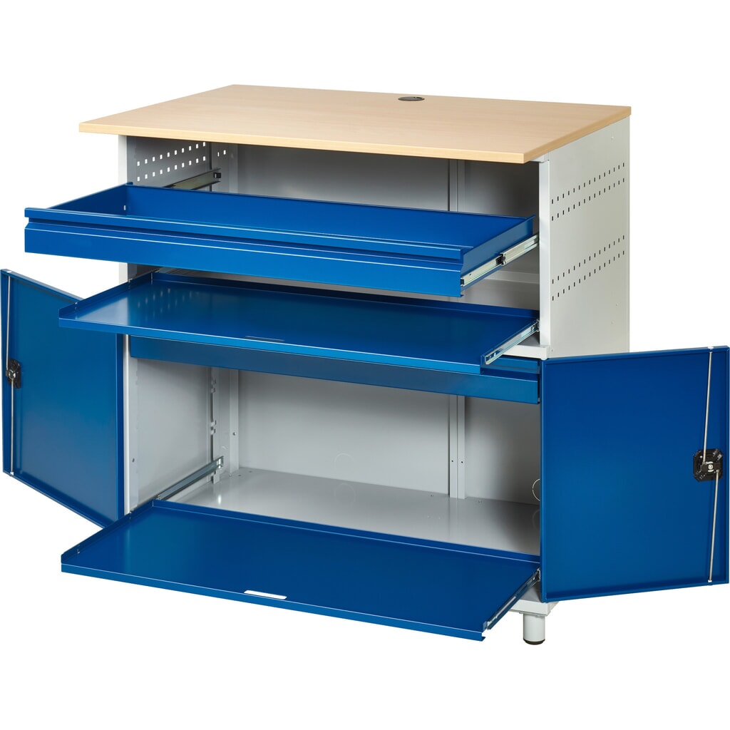 Productafbeelding nr. 5: Computertafel RAU met monitorbehuizing, stationair