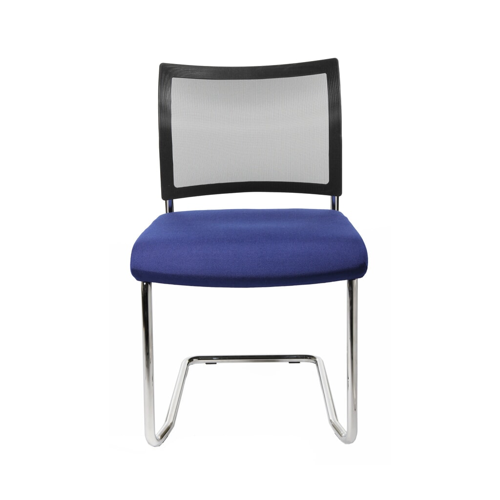 Conferentiestoel Topstar® New Age met netrugleuning, blauw Product afbeelding: Conferentiestoel Topstar® New Age met netrugleuning, blauw