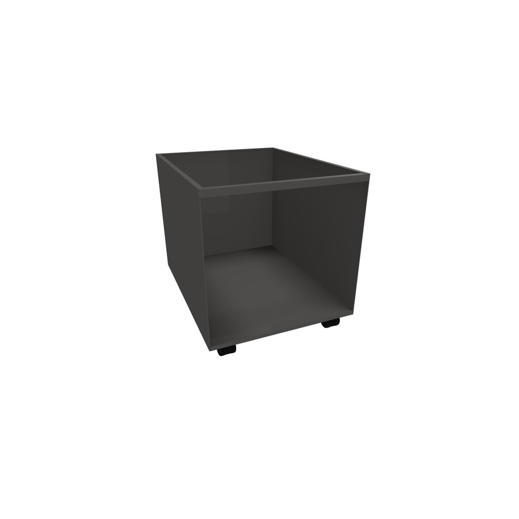 Container met kunststof inzet, verrijdbaar, hxbxd 525 x 500 x 650 mm, antracietgrijs Product afbeelding: Container met kunststof inzet, verrijdbaar, hxbxd 525 x 500 x 650 mm, antracietgrijs
