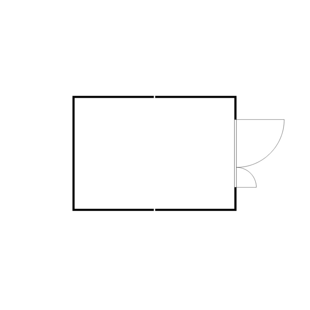Productafbeelding nr. 2: Container voor gevaarlijke stoffen SAFE Tank 2000 ECO, geïsoleerd, energiezuinig dankzij vraaggestuurde ventilatorregeling, buitenafmetingen 3.350x4.340x2.560 mm, dubbele draaideur (asymmetrische verdeling), centraal in de zijde van 3 meter, opslagruimte