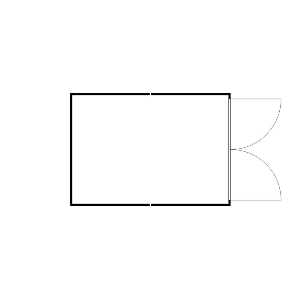 Productafbeelding nr. 2: Combinatie van containers voor gevaarlijke stoffen SAFE Tank 2500 ALG, verzinkt, voorgemonteerd, buitenafmetingen 4.350x4.340x2.300 mm, dubbele draaideur, centraal in de korte zijde, opslagruimte 16 m²