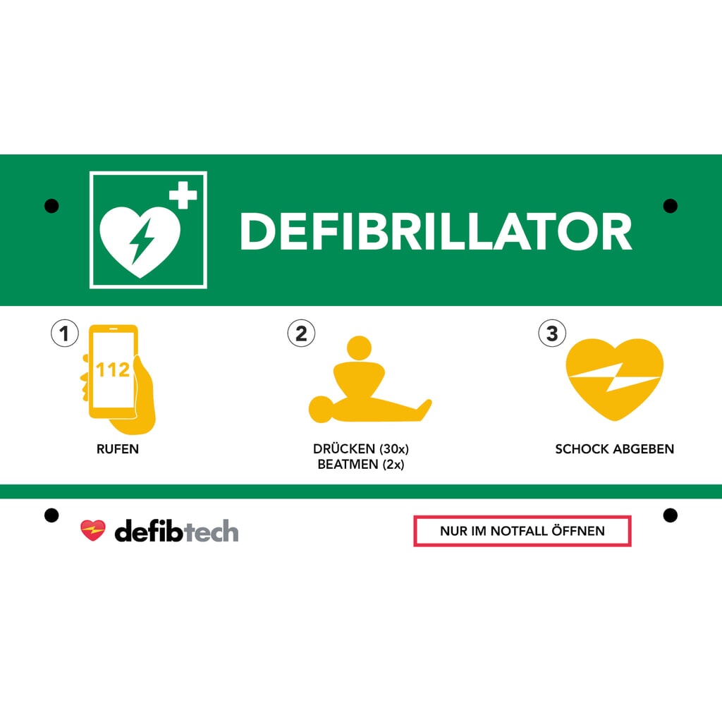 Productafbeelding nr. 2: defibtech Defibrillatorkast met geluidsalarm, signaalgroen