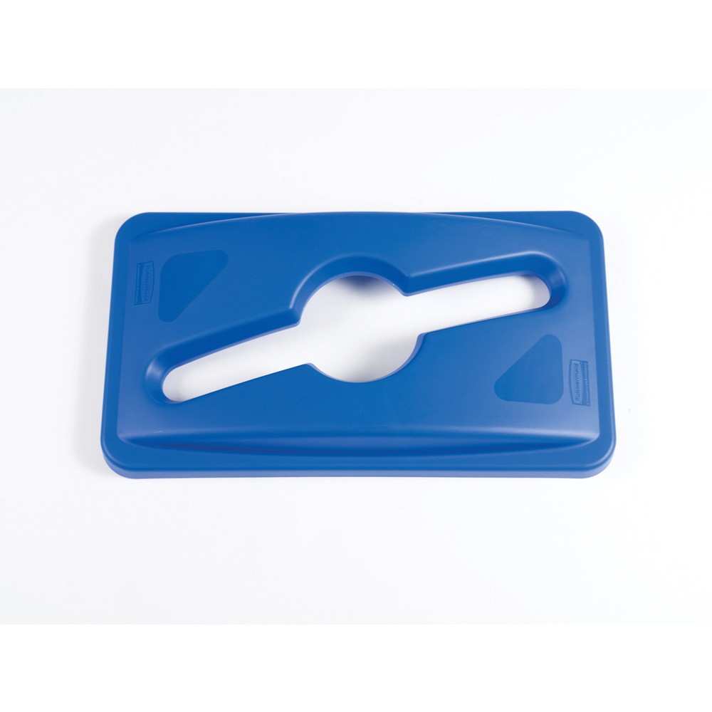 Product afbeelding: Deksel voor afvalbak Rubbermaid Slim Jim®, voor gemengd recyclageafval, blauw
