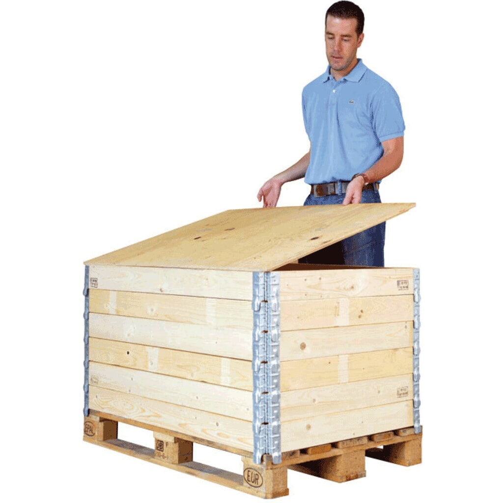 Productafbeelding nr. 2: Deksel voor houten stapelframe, 1/2-maat, lxbxh 800 x 600 x 8 mm