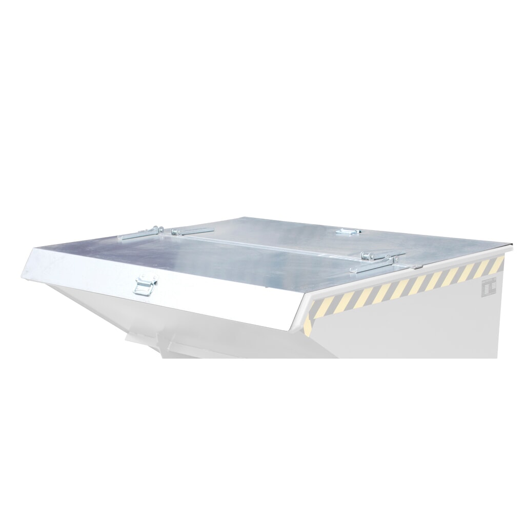 Deksel voor kantelbak, volume 1,2 m³, verzinkt Product afbeelding: Deksel voor kantelbak, volume 1,2 m³, verzinkt