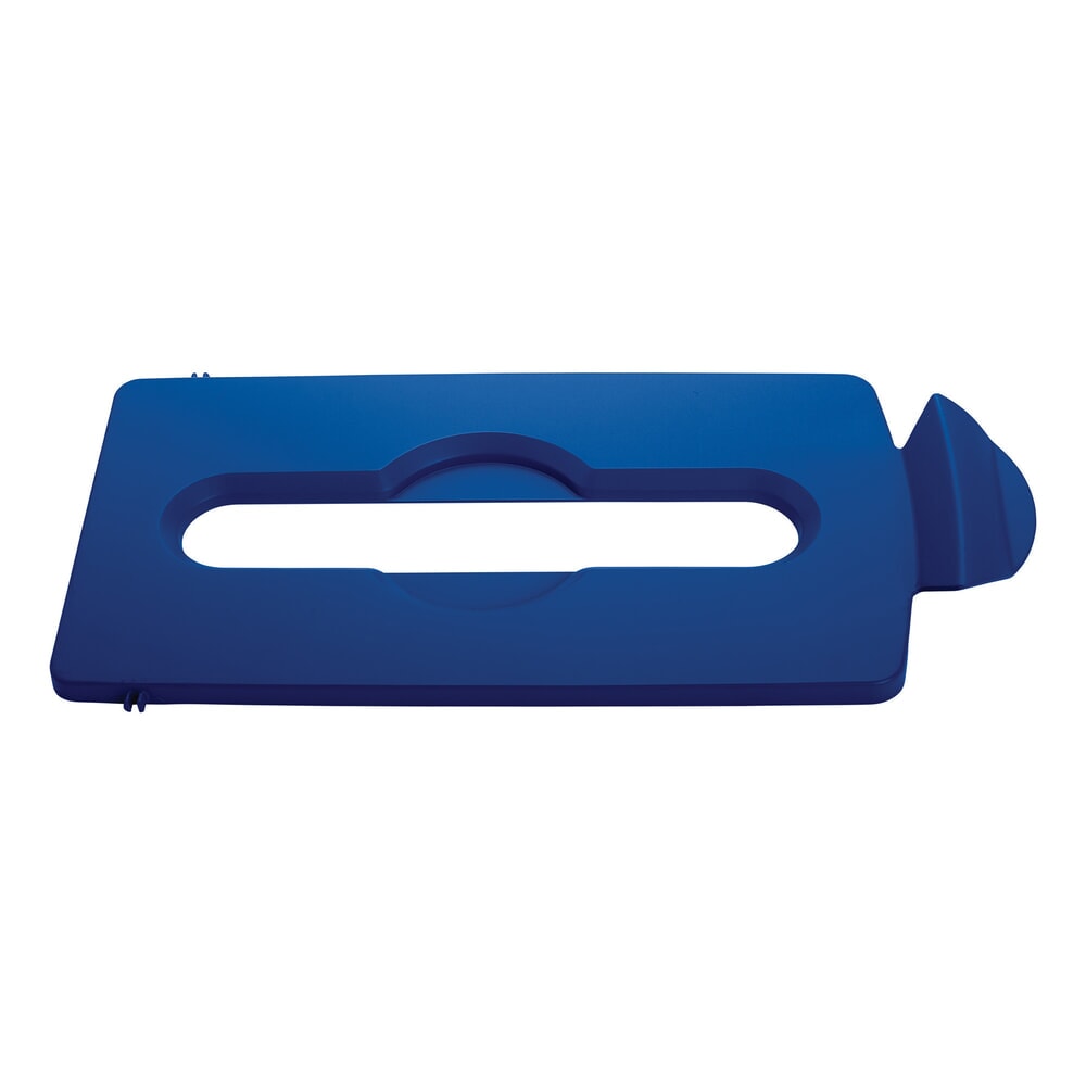 Product afbeelding: Deksel voor recyclingstation Rubbermaid® Slim Jim, opening voor papierinvoer, blauw