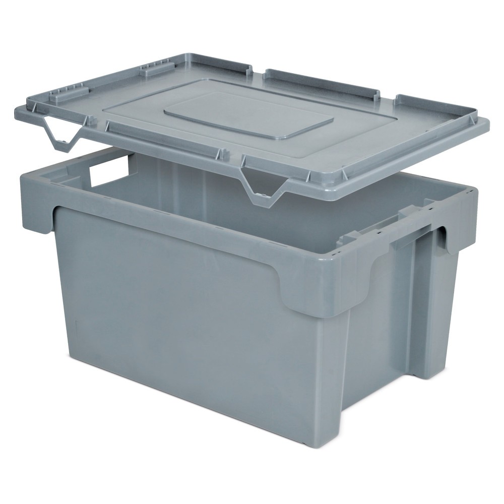 Product afbeelding: Deksel voor stapelbakken, wanden + bodem gesloten/doorbroken, wit