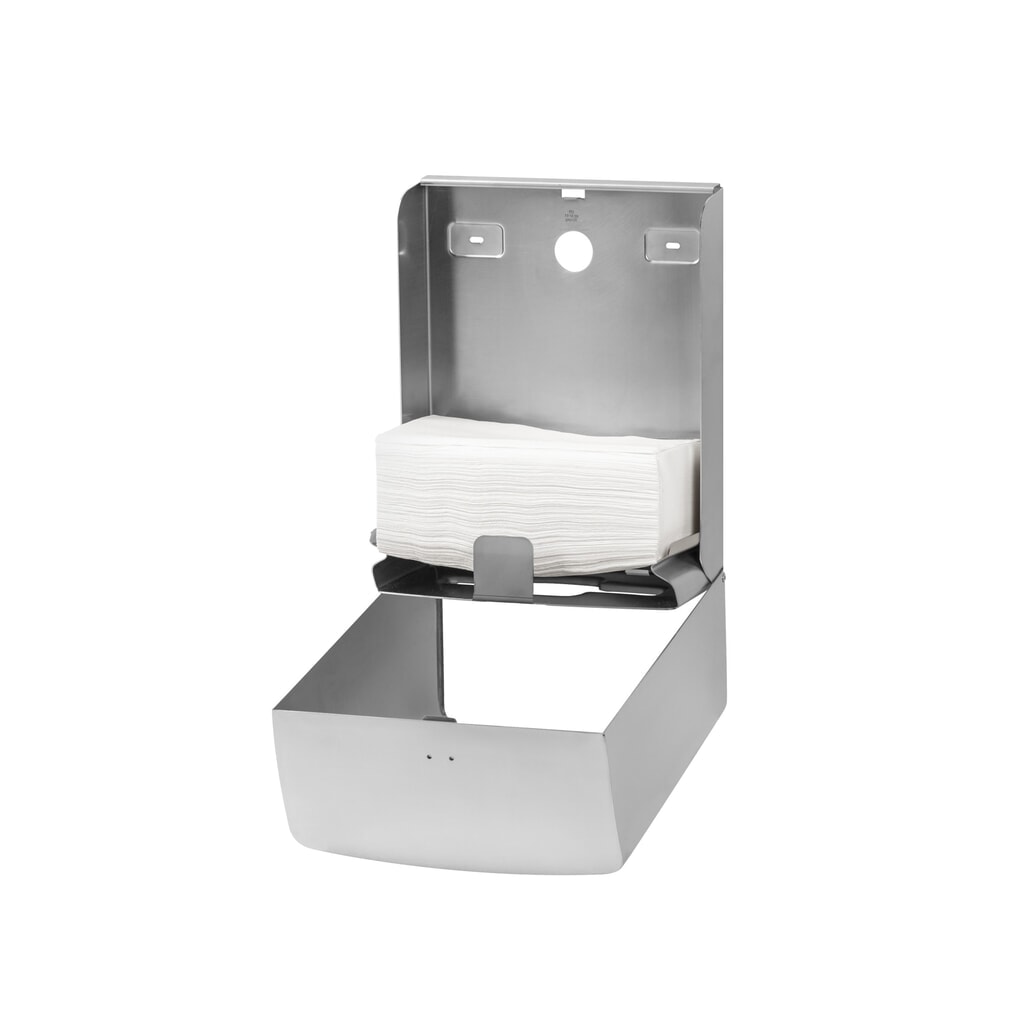 Dispenser voor papieren handdoekjes Air-Wolf voor max. 600 vouwhanddoekjes geborsteld roestvrij staal Productafbeelding nr. 6: Dispenser voor papieren handdoekjes Air-Wolf voor max. 600 vouwhanddoekjes geborsteld roestvrij staal