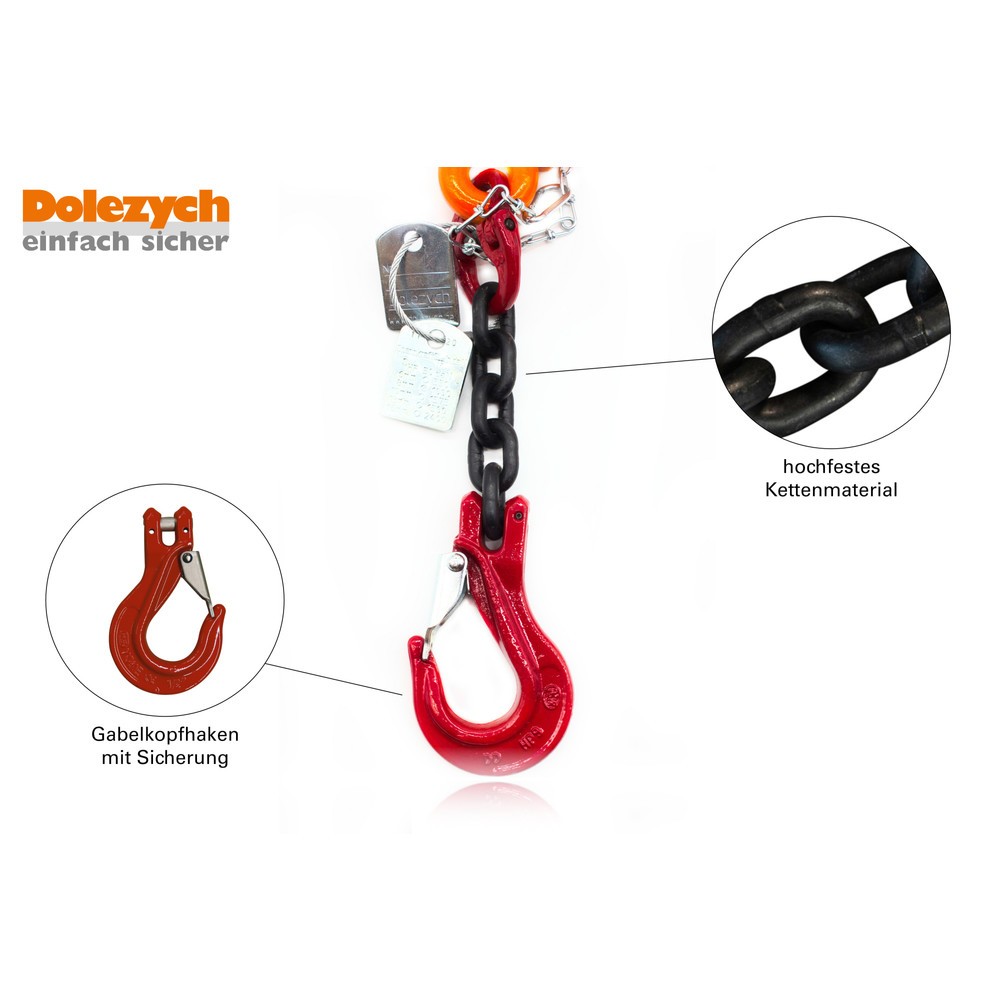 Productafbeelding nr. 2: Dolezych spanspanketting, 1 stuk, PowerLash met DORA ratellastklem, 4.000 daN, lengte 2 m