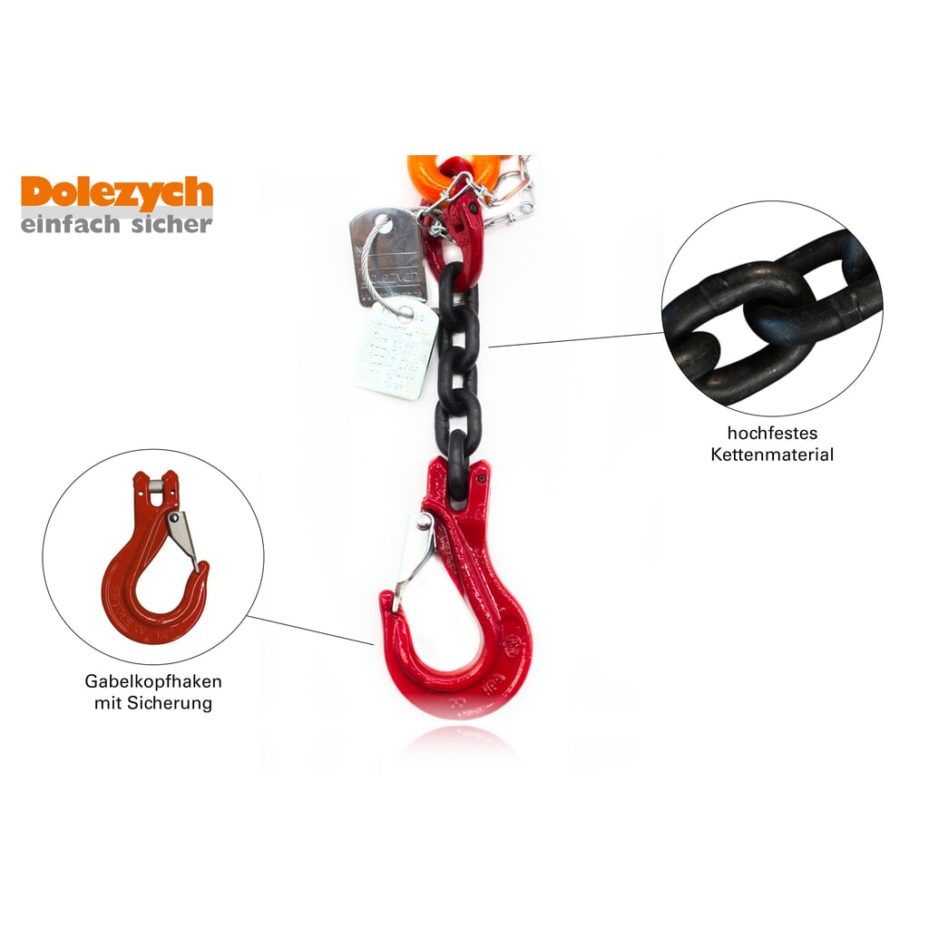 Productafbeelding nr. 2: Dolezych spanspanketting, 1 stuk, PowerLash met DORA ratellastklem, 4.000 daN, lengte 2 m