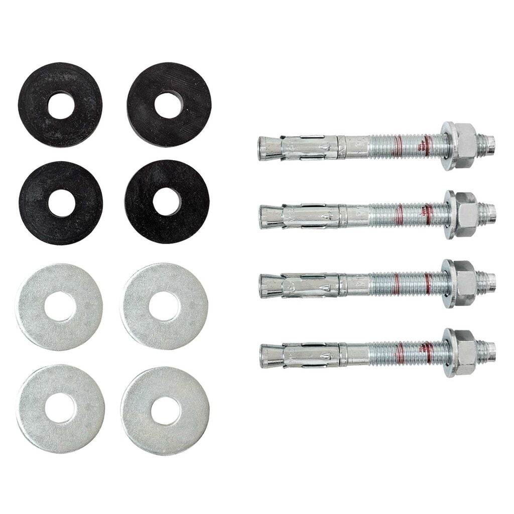 Productafbeelding nr. 4: Doorsteekanker MORAVIA FLEX voor betonvloeren, set van 4, Øxl 12 x 110 mm, met rubber buffers Ø 40 mm, incl. vulringen en moeren