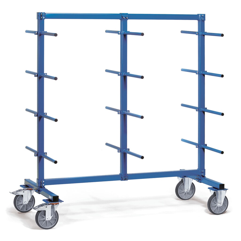 Product afbeelding: Draagarmwagen fetra®, tweezijdig, 24 draagarmen, hxbxd 1.807 x 1.400 x 800 mm