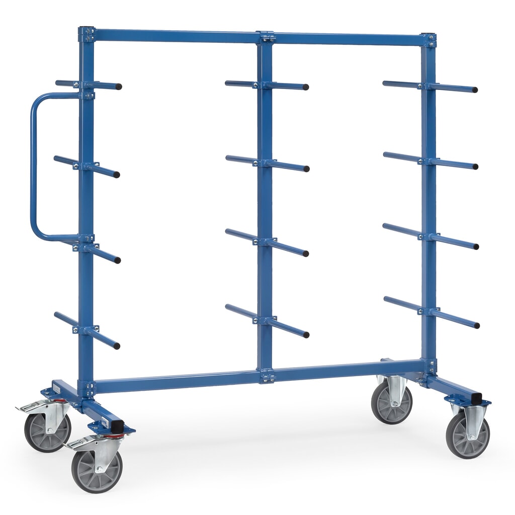 Draagarmwagen fetra®, tweezijdig, 24 draagarmen, hxbxd 1.807 x 1.400 x 800 mm Productafbeelding nr. 3: Draagarmwagen fetra®, tweezijdig, 24 draagarmen, hxbxd 1.807 x 1.400 x 800 mm