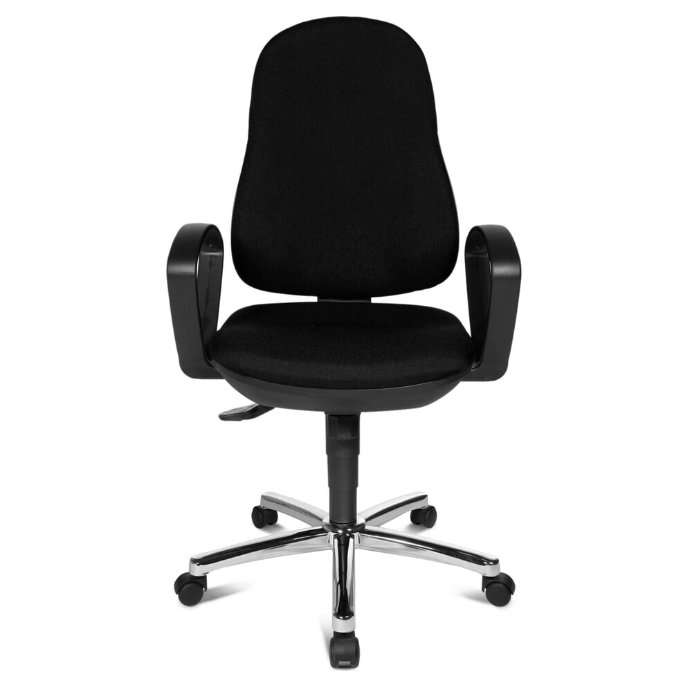 Productafbeelding nr. 1: Draaibare bureaustoel Topstar® Syncro-Steel II, rugleuning bekleed, zwart