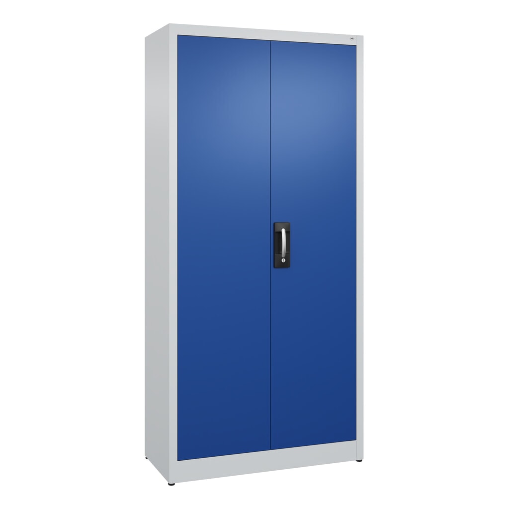 Draaideurkast C+P, 5 OH, hxbxd 1950 x 930 x 400 mm, lichtgrijs, gentiaanblauw Product afbeelding: Draaideurkast C+P, 5 OH, hxbxd 1950 x 930 x 400 mm, lichtgrijs, gentiaanblauw