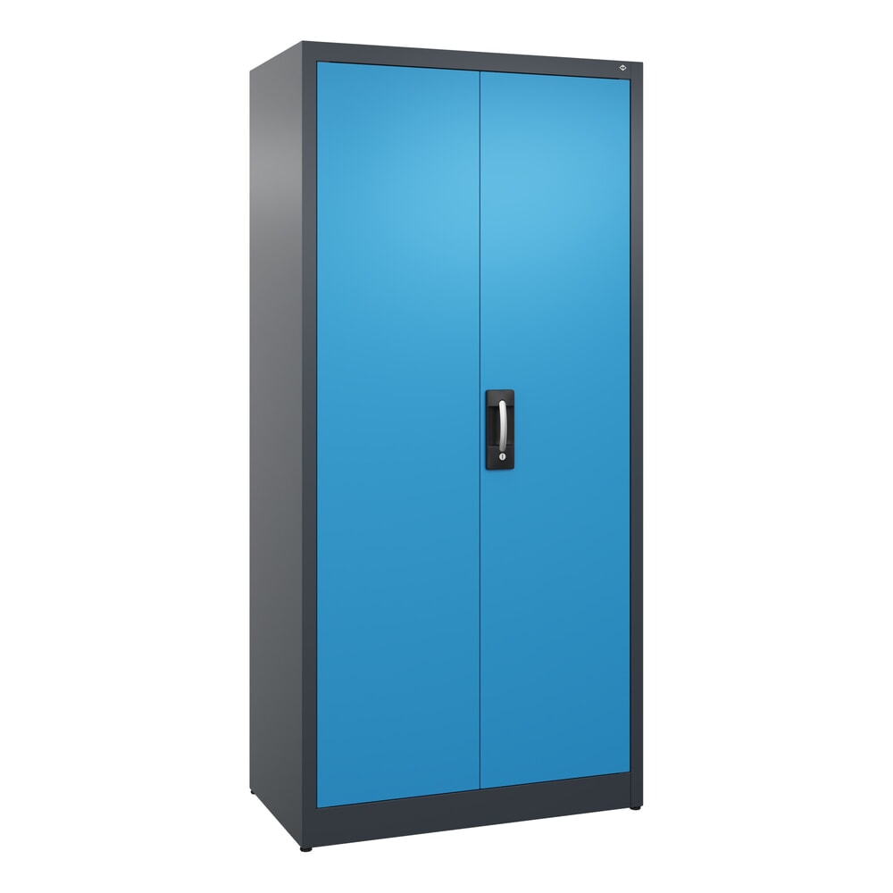 Productafbeelding nr. 1: Draaideurkast C+P, 5 OH, hxbxd 1950 x 930 x 500 mm, antracietgrijs, lichtblauw