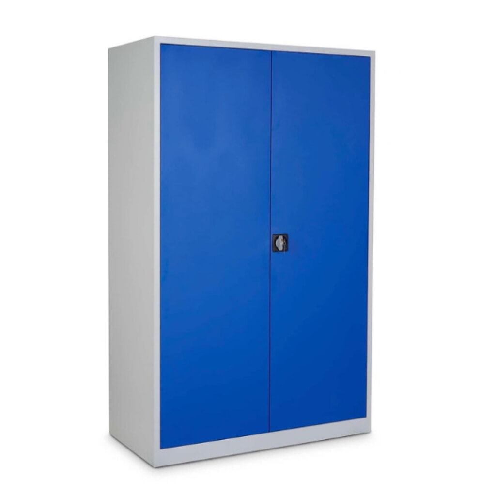 Werkplaatskast HEMMDAL HW-XBT, veiligheidscilinderslot, hxbxd 1950 x 1200 x 600 mm, lichtgrijs / gentiaanblauw Product afbeelding: Werkplaatskast HEMMDAL HW-XBT, veiligheidscilinderslot, hxbxd 1950 x 1200 x 600 mm, lichtgrijs / gentiaanblauw