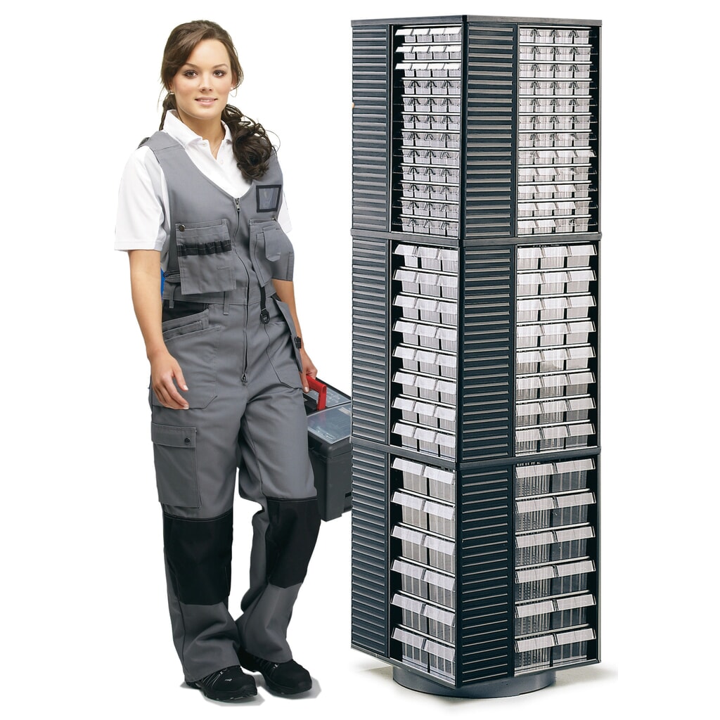 Draaistandaard TRESTON voor 12 onderdelenkasten, hxbxd 1.730 x 500 x 500 mm Productafbeelding nr. 5: Draaistandaard TRESTON voor 12 onderdelenkasten, hxbxd 1.730 x 500 x 500 mm